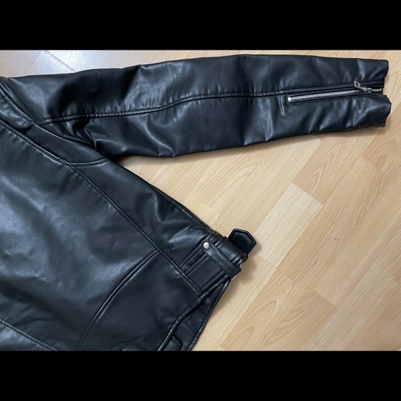 Zara Faux Black Leather Jacket - Picture 14 of 14